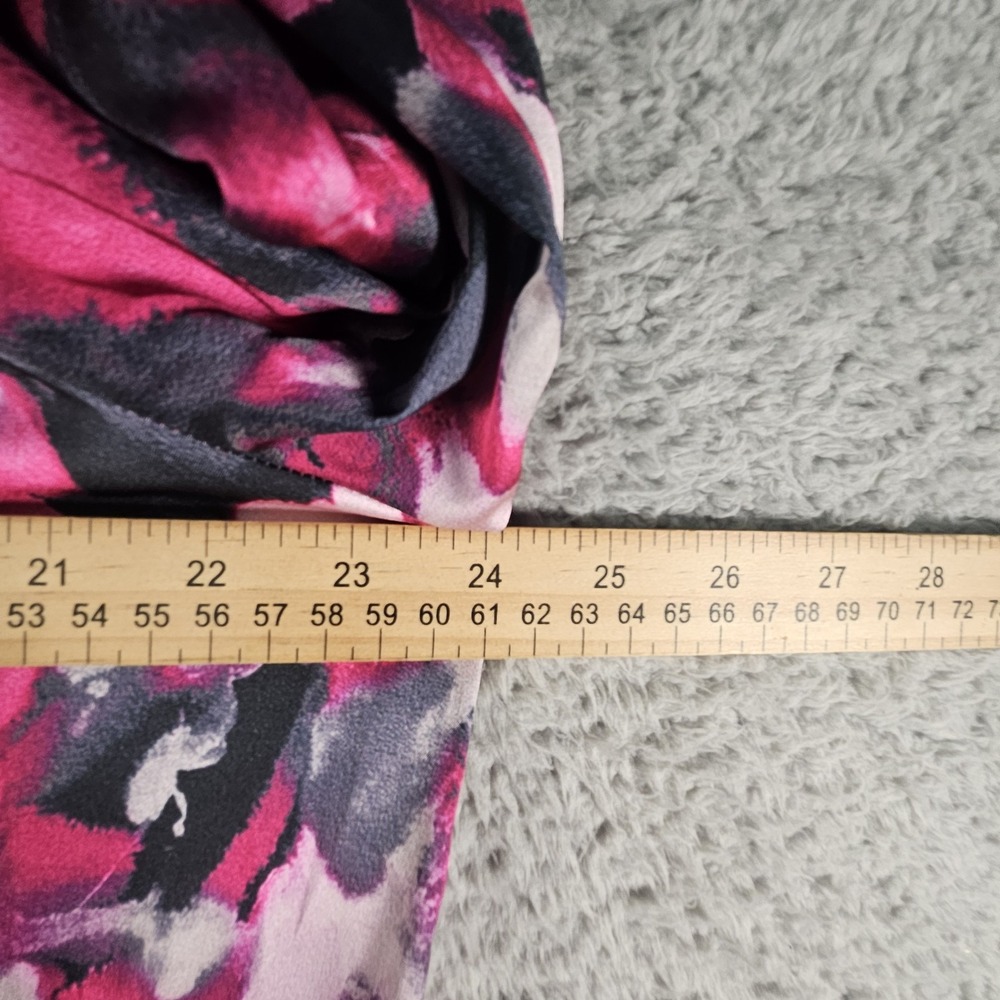 Ming‎ Wang Mock Neck Top Womens L Geometric LS Officecore Career Wear Corpcore - Picture 12 of 13